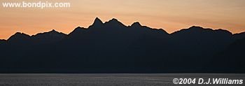Sunrise over the Inside Passage Alaska