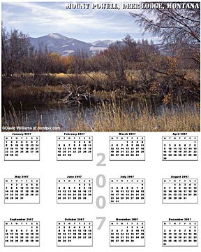 Calender from Montana - Mount Powell in Autumn