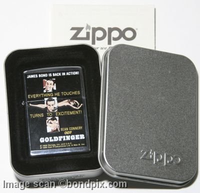 Zippo Lighter James Bond 007 Goldfinger in box for sale