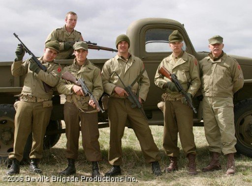 Photoshoot for 'Devils Brigade' at Fort Harrison Helena Montana on 4th May 2006