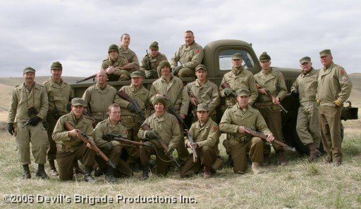 Photoshoot for 'Devils Brigade' at Fort Harrison Helena Montana on 4th May 2006