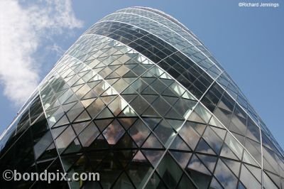 The Gherkin building in London, England