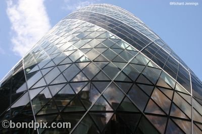 The Gherkin building in London, England