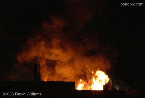 Fire at the historic Rialto Theater in Deer Lodge Montana on November 4th 2006