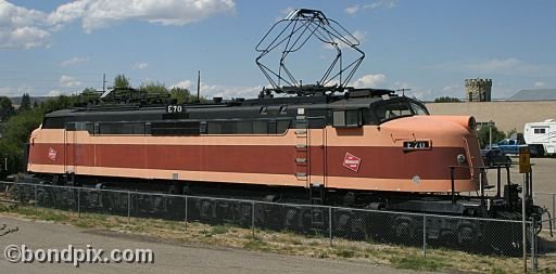 Deer Lodge Museums, Montana, Little Joe train engine E70 from the Milwaukee Railroad