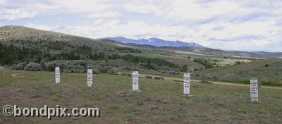 Boot Hill cemetary above Virginia City in Montana