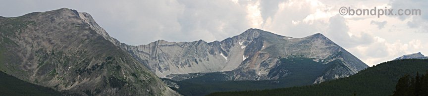 A panoramic view of the crater on Mount Powell in Montana