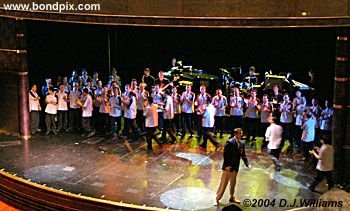 The crew farewell on the cruise ship Oosterdam