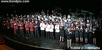 The crew farewell on the cruise ship Oosterdam