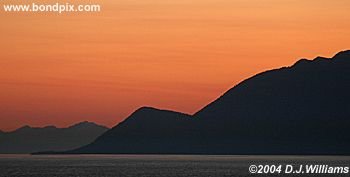 Sunrise over the Inside Passage Alaska