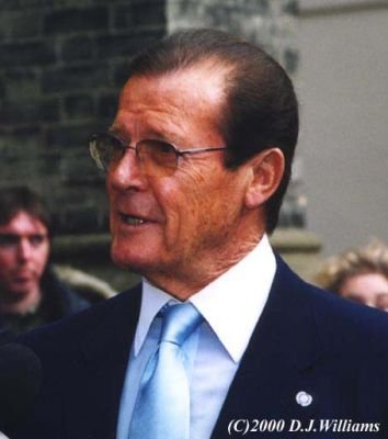 Former James Bond 007 actor Sir Roger Moore