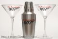 James Bond Cocktail shaker and glasses