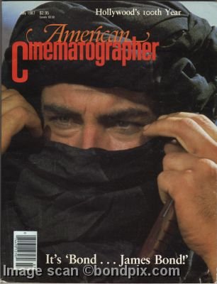 American Cinematographer magazine for the James Bond 007 film The Living Daylights