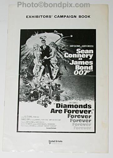 Campaign book for the United Artists James Bond 007 film Diamonds Are Forever