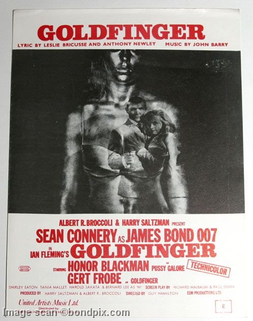 James Bond sheet music for Goldfinger by John Barry