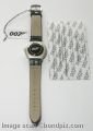 James Bond 007 watch with leather strap