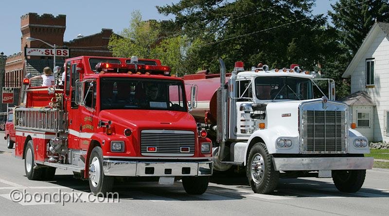 Deer-Lodge-Parade_14687.jpg - Local emergency and rescue vehicles from Deer Lodge and Powell County drive along Main Street during the Territorial Days Parade in Deer Lodge Montana, June 14th 2008