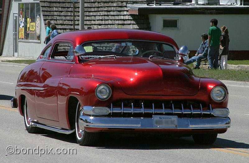 Deer-Lodge-Parade_14710.jpg - Classic vehicles, vintage and muscle cars and tractors drive along Main Street during the Territorial Days Parade in Deer Lodge Montana, June 14th 2008