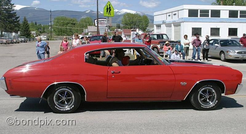 Deer-Lodge-Parade_14731.jpg - Classic vehicles, vintage and muscle cars and tractors drive along Main Street during the Territorial Days Parade in Deer Lodge Montana, June 14th 2008