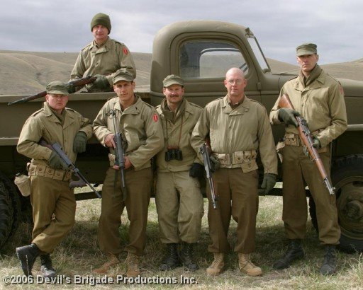 Photoshoot for 'Devils Brigade' at Fort Harrison Helena Montana on 4th May 2006