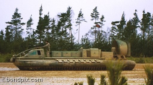 On the set of the James Bond 007 movie Die Another Day - Colonel Moon's hovercraft