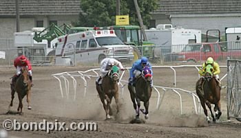 Horse Racing at the Western Montana Fair in Missoula, Montana