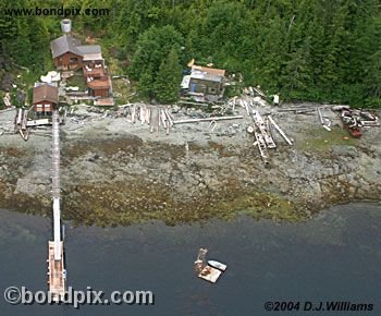 Aerial view of the landscape near Ketchikan Alaska