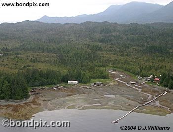 Aerial view of the landscape near Ketchikan Alaska