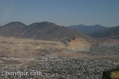 Aerial views over the Deer Lodge valley, Deer Lodge, Anaconda and Butte in Montana