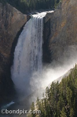 Upper falls in the Grand Canyon of Yellowstone Park