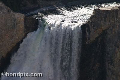 Upper falls in the Grand Canyon of Yellowstone Park