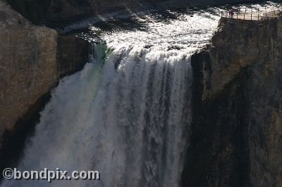 Upper falls in the Grand Canyon of Yellowstone Park