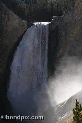 Upper falls in the Grand Canyon of Yellowstone Park