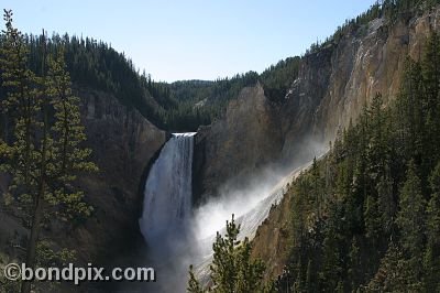 Upper falls in the Grand Canyon of Yellowstone Park