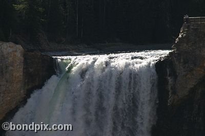 Upper falls in the Grand Canyon of Yellowstone Park