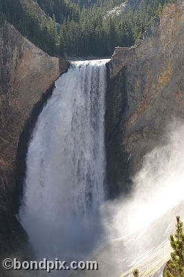 Upper falls in the Grand Canyon of Yellowstone Park