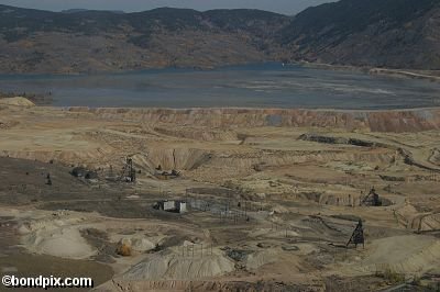 Aerial views over Butte in Montana