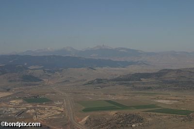 Aerial views over the Deer Lodge valley, Deer Lodge, Anaconda and Butte in Montana