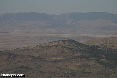 Aerial views over the Deer Lodge valley, Deer Lodge, Anaconda and Butte in Montana