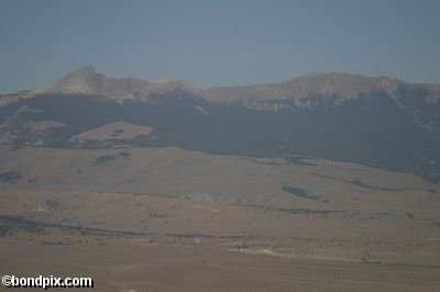 Aerial views over the Deer Lodge valley, Deer Lodge, Anaconda and Butte in Montana