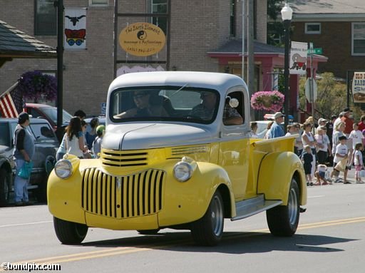 Parade along Main Street in Deer Lodge, Montana