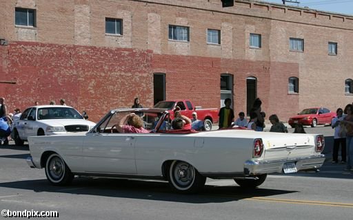 Parade along Main Street in Deer Lodge, Montana