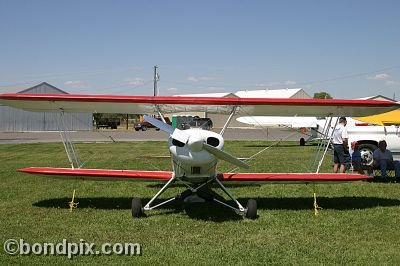 Biplane aircraft at the annual fly in at Pogreba Field, Three Forks, Montana