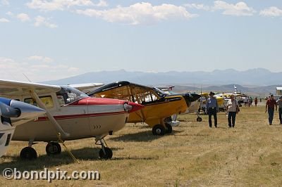 Aircraft at the annual fly in at Pogreba Field, Three Forks, Montana