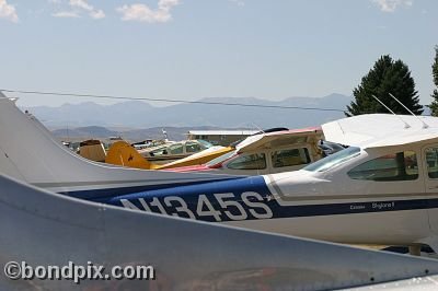 Aircraft at the annual fly in at Pogreba Field, Three Forks, Montana