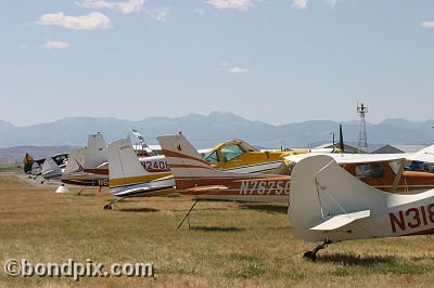 Aircraft at the annual fly in at Pogreba Field, Three Forks, Montana