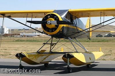 PA12 amphib floatplane aircraft at the annual fly in at Pogreba Field, Three Forks, Montana