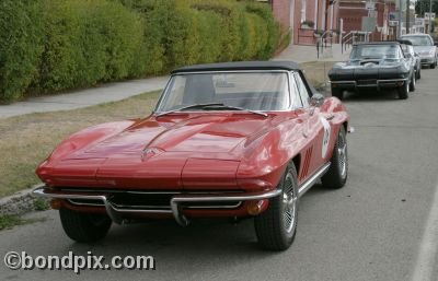 'Going to the Sun Rally' Corvette car in Deer Lodge, Montana