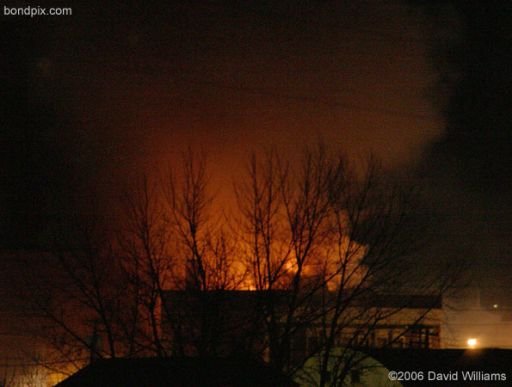 Fire at the historic Rialto Theater in Deer Lodge Montana on November 4th 2006