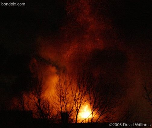 Fire at the historic Rialto Theater in Deer Lodge Montana on November 4th 2006